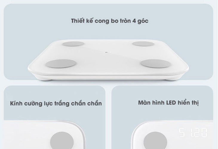 Cân thông minh Xiaomi Mi Body Composition Scale 2 (NUN4048GL) sở hữu màn hình LED hiển thị rõ nét