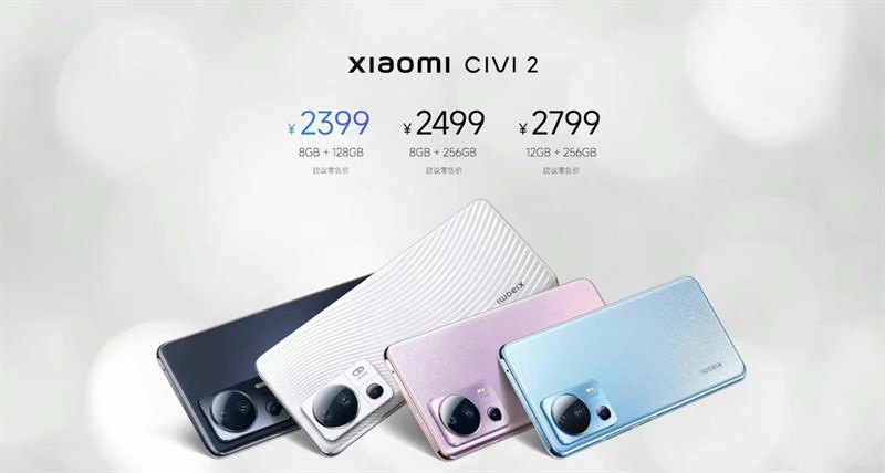 Các giá bán của Xiaomi CIVI 2 Các giá bán của Xiaomi CIVI 2