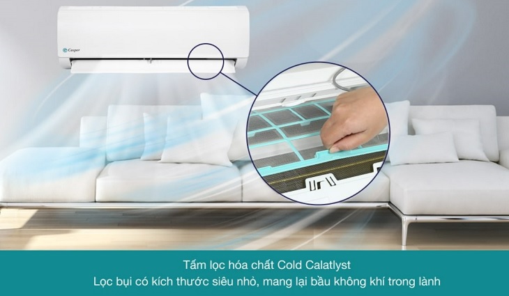 Máy lạnh Casper 1 HP KC-09FC32 được trang bị tấm lọc hóa chất xúc tác lạnh Cold Catalyst