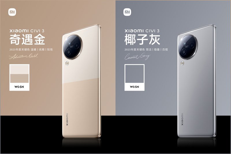 Trong bốn phiên bản màu của Xiaomi CIVI 3, bạn thích tùy chọn màu nào nhất? Nguồn: Xiaomi.