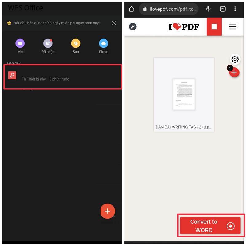 Cách chuyển từ file PDF sang Word trên điện thoại cực kì nhanh chóng Cách chuyển từ file PDF sang Word trên điện thoại cực kì nhanh chóng