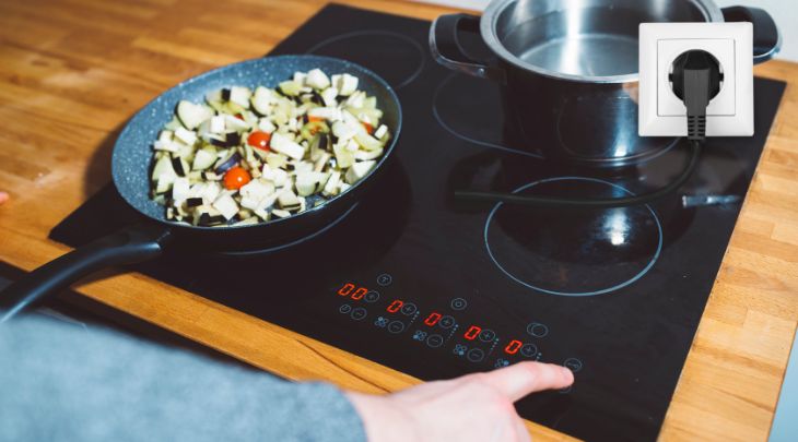 Chọn chế độ nấu bạn muốn sử dụng trên bảng điều khiển bếp hồng ngoại