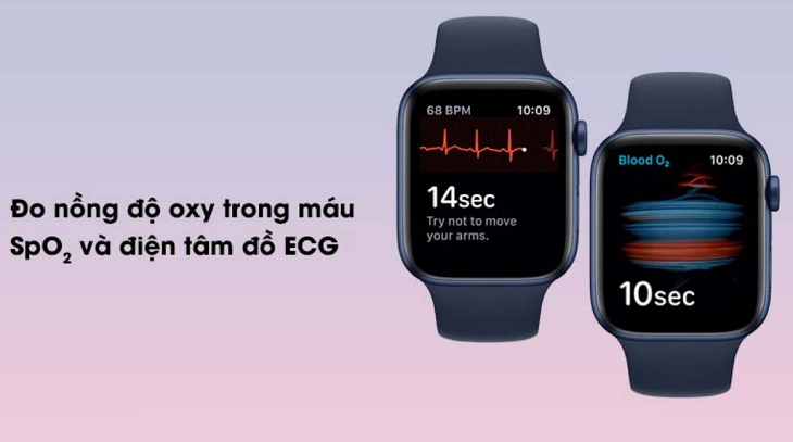 Apple Watch Series 6 trang bị cảm biến có khả năng đo điện tâm đồ và nồng độ SpO2
