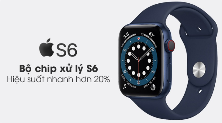 Chip S6 trên Apple Watch Series 6 có hiệu suất hoạt động nhanh hơn 20% so với chip S5 trên Apple Watch Series 5