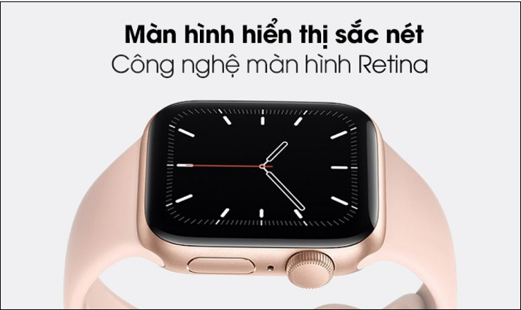 Apple Watch SE 40mm viền nhôm dây silicone sử dụng công nghệ màn hình Retina