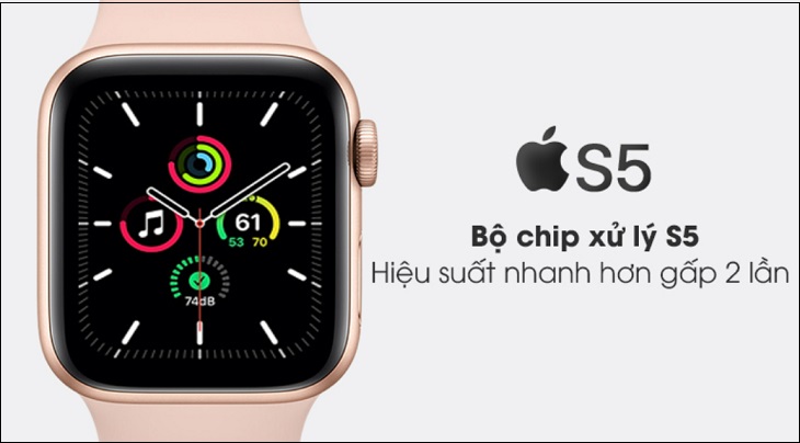 Apple Watch Series 5 và Apple Watch SE đều dùng chip Apple S5 hiệu suất gấp 2 lần so với chip S3