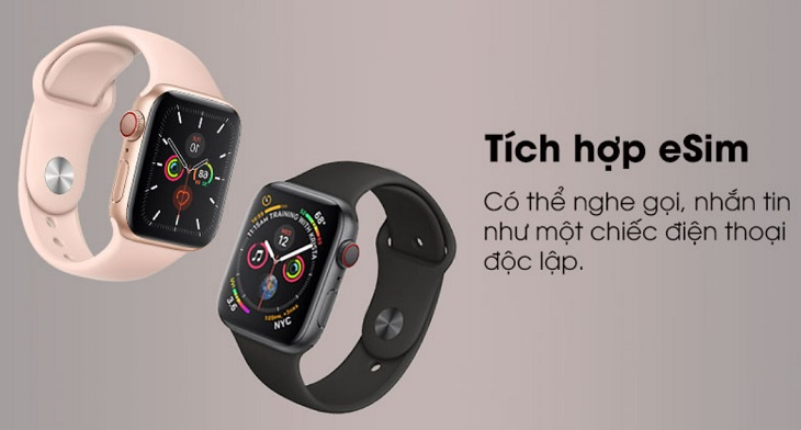 Apple Watch Series 5 hỗ trợ eSIM thực hiện cuộc gọi và nghe không cần điện thoại