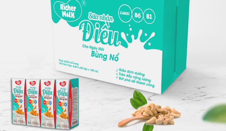 Giới thiệu sản phẩm Richer Milk dòng sữa hạt điều đầu tiên tại Việt Nam