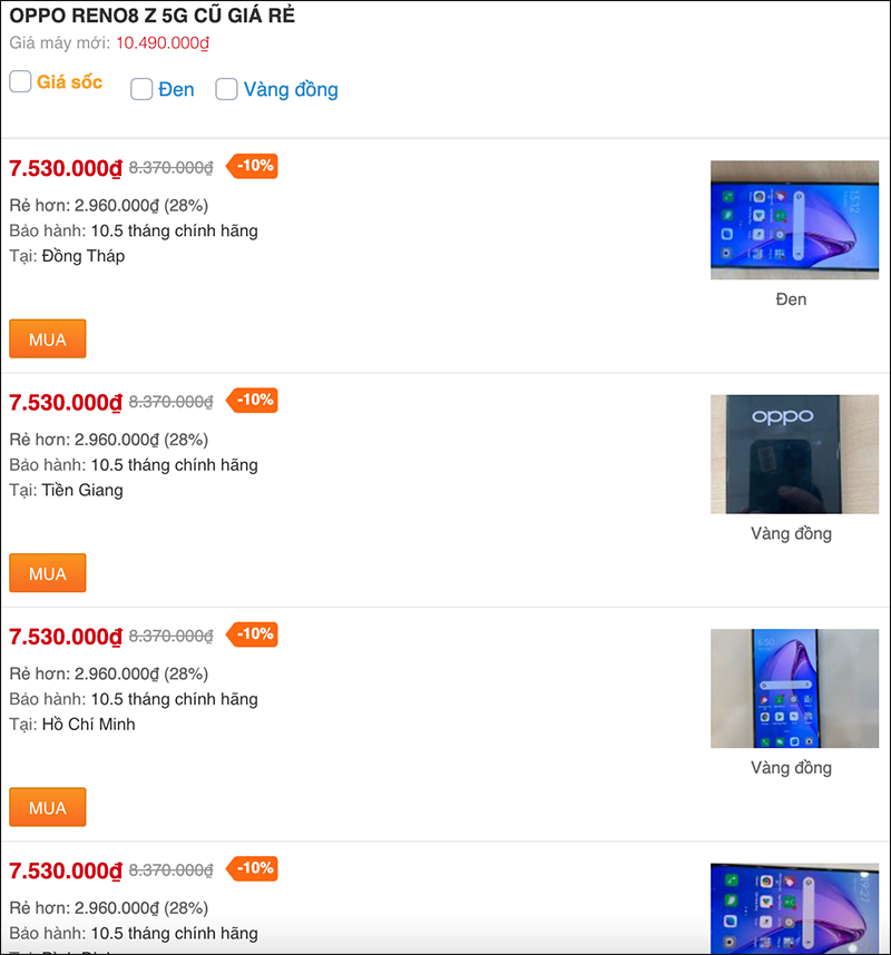 Giá OPPO Reno8 Z 5G cũ hiện tại rẻ bất ngờ, chớ nên bỏ lỡ