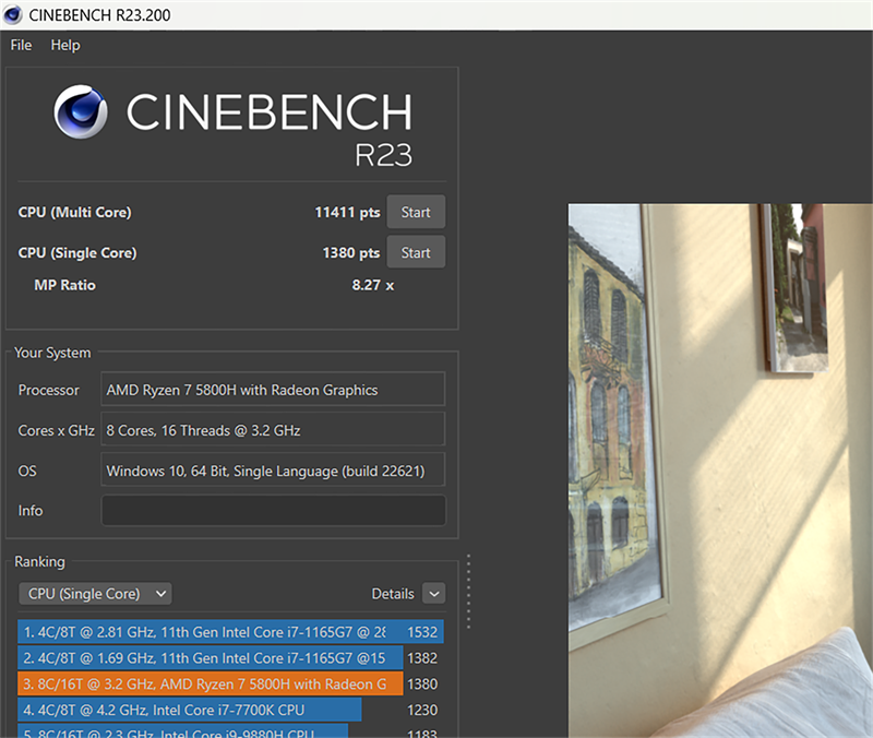 Điểm Cinebench R23 của MSI Gaming Alpha 15 B5EEK. Điểm Cinebench R23 của MSI Gaming Alpha 15 B5EEK.