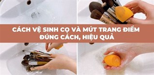 Cách vệ sinh cọ và mút trang điểm đúng cách, hiệu quả