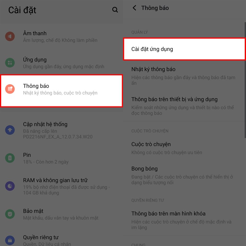 Cách tắt thông báo ứng dụng trên điện thoại Vivo Cách tắt thông báo ứng dụng trên điện thoại Vivo