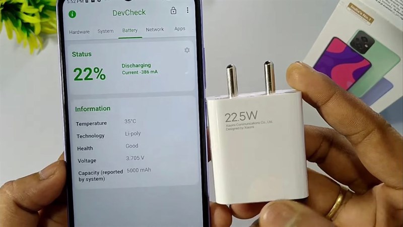 Redmi 11 Prime 4G cũng sở hữu viên pin 5.000 mAh.