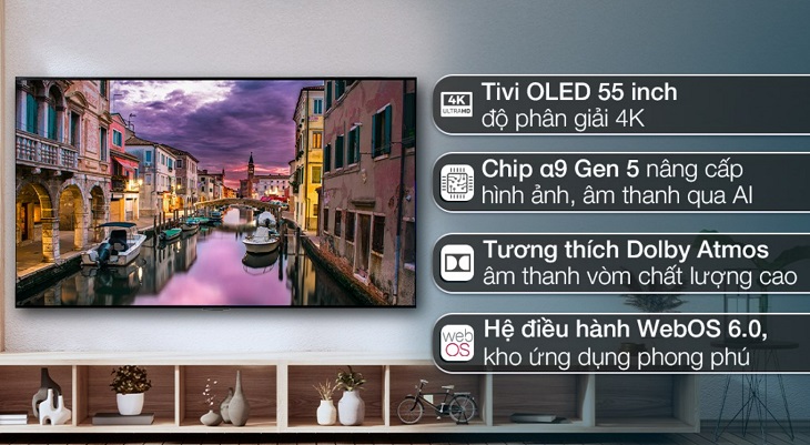 LG OLED TV 2022 - Tiêu chuẩn hình ảnh đặc sắc. Chiếc TV LG OLED 2022 sẽ đưa bạn đến một thế giới hoàn toàn mới với hình ảnh cực kỳ rõ nét, màu sắc chân thật và độ tương phản tuyệt vời. Tân trang gia đình của bạn bằng một chiếc TV siêu hấp dẫn này và trải nghiệm những giây phút thư giãn hơn bao giờ hết.