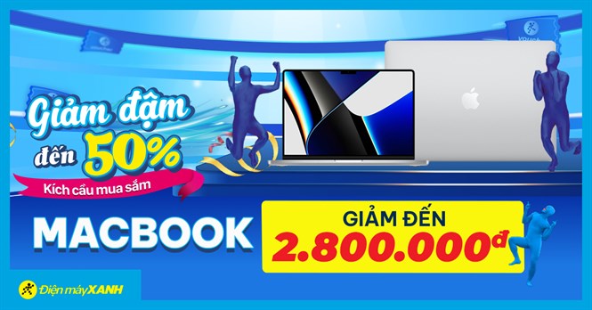 Cơ hội mua MacBook giá rẻ của năm. Giảm giá lớn đến 2 triệu 8, nhanh tay chốt ngay!
