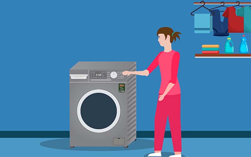 Bước 1: Tắt nguồn máy giặt