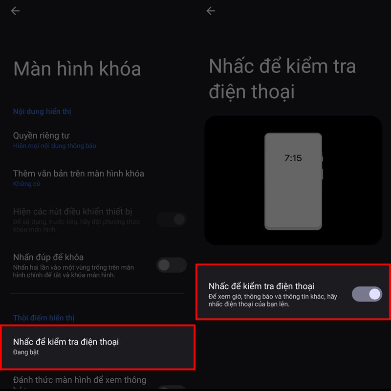 Cách bật tính năng nhấc điện thoại sáng màn hình trên realme C30s