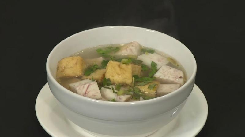 Canh khoai môn chay đậu hũ