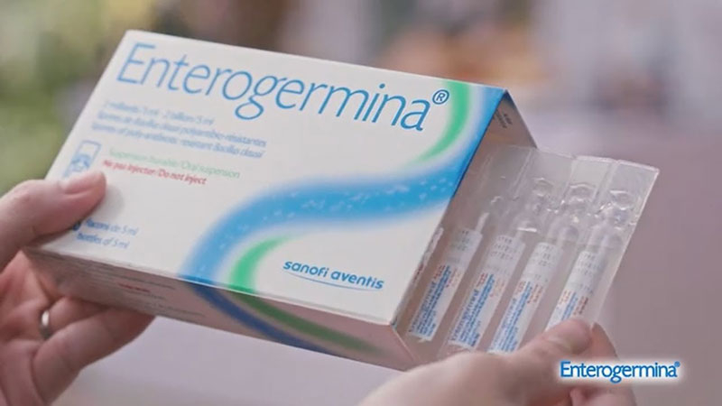 Enterogermina chống chỉ định với người bị mẫn cảm với bất kỳ thành phần nào của thuốc