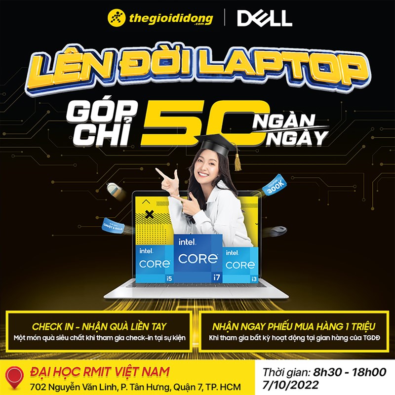 DELL School Roadshow hợp tác Thế Giới Di Động