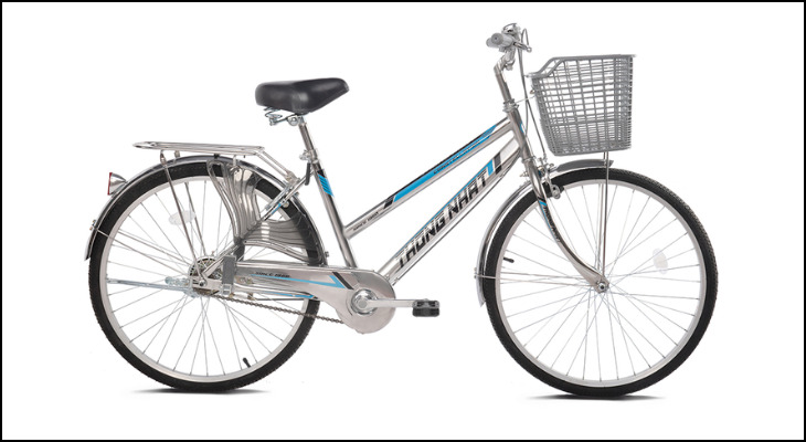 Xe đạp đường phố City Thống Nhất GN 05-24 24 inch có giỏ xe tiện lợi, người sử dụng có thể đựng những vật dụng cần thiết