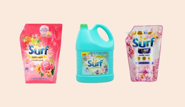 Với nước giặt Surf cho quần áo sạch vết bẩn, tỏa ngát hương thơm