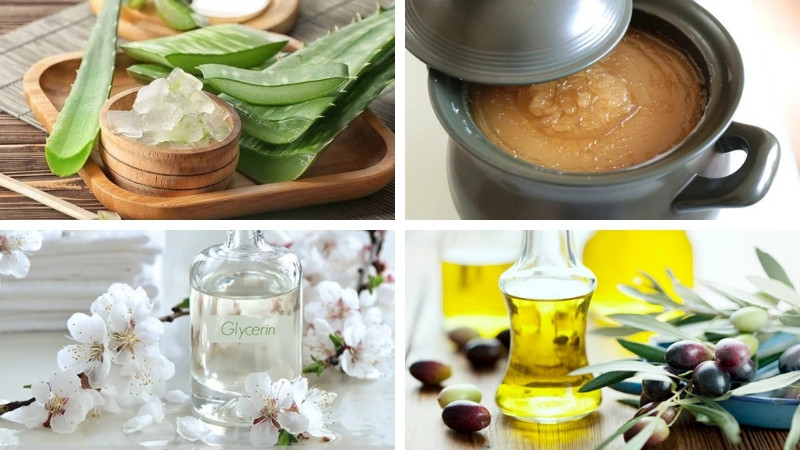 Ingredients for making homemade aloe vera shampoo to nourish hair