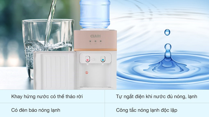 Cây nước nóng lạnh tự ngắt khi nước đủ nhiệt độ nóng, lạnh