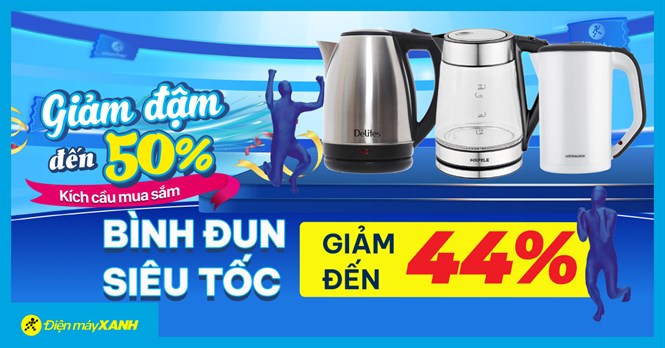 Bình đun siêu tốc giảm chạm nóc chỉ với 390.000đ