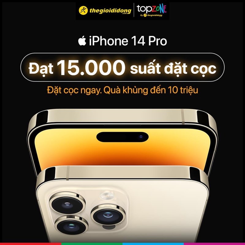 Cứ 1 giây là có 2 khách hàng đặt cọc iPhone 14 Series, chính thức vượt mốc 15.000 suất