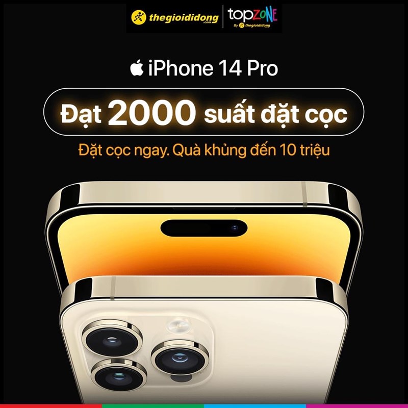 2.000 suất đặt cọc iPhone 14 Pro