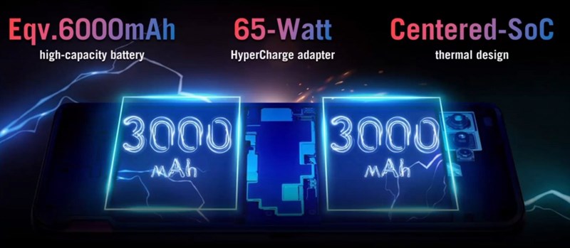  ROG Phone 6D Ultimate có thiết kế PCB Central cho các linh kiện bên trong.