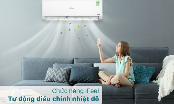 Máy lạnh Casper Inverter 2 HP GC-18IS32 trang bị cảm biến thân nhiệt iFeel điều chỉnh nhiệt độ phù hợp, mang lại sự thoải mái cho người sử dụng