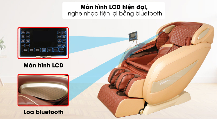 Ghế Massage Airbike Sport MK-327 hỗ trợ nghe nhạc qua kết nối bluetooth khi thư giãn