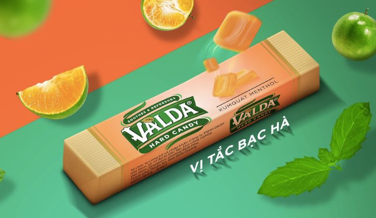 Kẹo ngậm Valda vị quất bạc hà