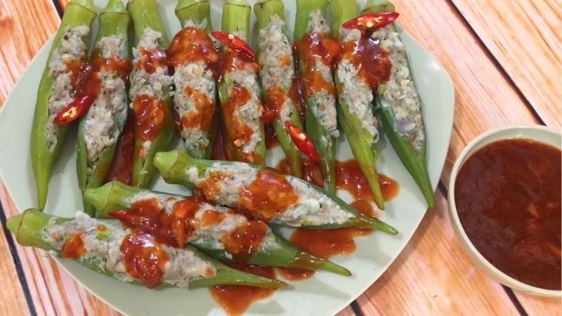 How to make okra stuffed with meat to change the flavor of the weekend