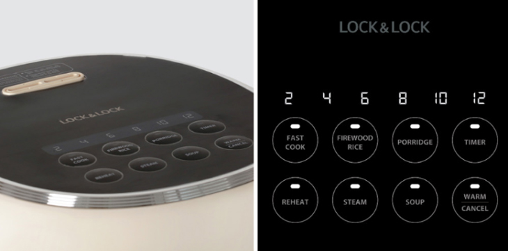 Nồi cơm điện tử Lock&Lock 0.8 lít EJR716IVY sử dụng bảng điều khiển cảm ứng hiện đại, dễ sử dụng Nồi cơm điện tử Lock&Lock 0.8 lít EJR716IVY sử dụng bảng điều khiển cảm ứng hiện đại, dễ sử dụng