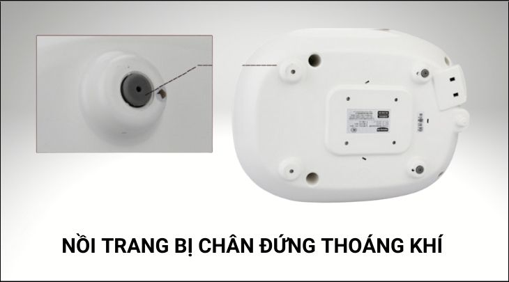 Nồi cơm điện Lock&Lock được trang bị chân đứng thoát khí, giúp bạn cố định nồi trên bàn dễ dàng và nấu nướng an toàn Nồi cơm điện Lock&Lock được trang bị chân đứng thoát khí, giúp bạn cố định nồi trên bàn dễ dàng và nấu nướng an toàn