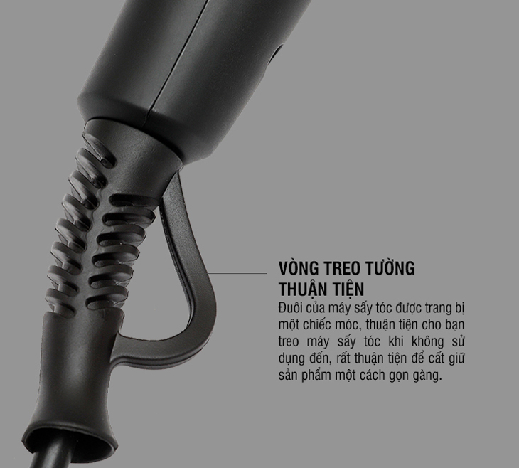 Máy sấy tóc 2000-2300W Lock&Lock ENA146BLK được trang bị móc treo tiện dụng, giúp bạn dễ dàng bảo quản sản phẩm Máy sấy tóc 2000-2300W Lock&Lock ENA146BLK được trang bị móc treo tiện dụng, giúp bạn dễ dàng bảo quản sản phẩm