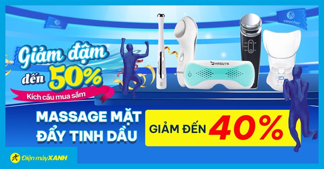 Kích cầu mua sắm - Săn deal máy massage mặt, máy đẩy tinh chất giảm đến 40%