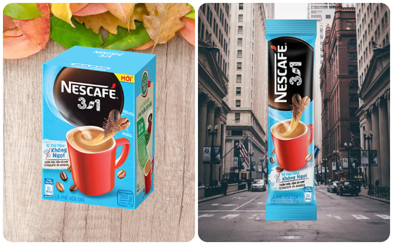 Cà phê hòa tan Nescafé 3in1 mới lạ có bao bì siêu nổi bật, thu hút ánh nhìn