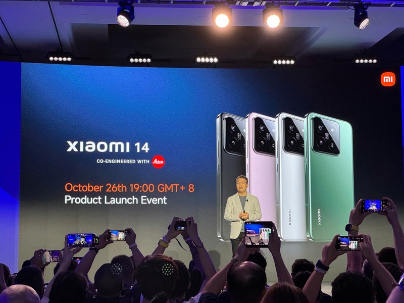 Các tùy chọn màu sắc của Xiaomi 14 được Qualcomm tiết lộ tại sự kiện ra mắt Snapdragon 8 Gen 3. Nguồn: Qualcomm.