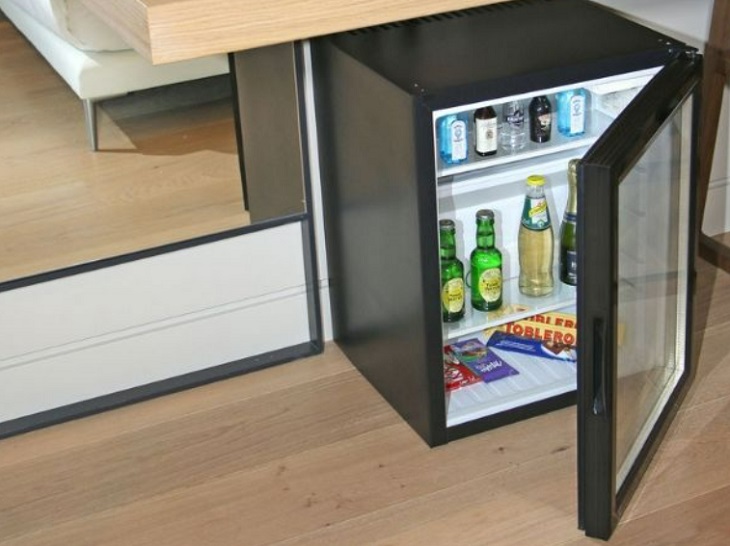 Tủ lạnh minibar 50 lít được sử dụng phổ biến trong các khách sạn, nhà nghỉ có quy mô nhỏ và vừa