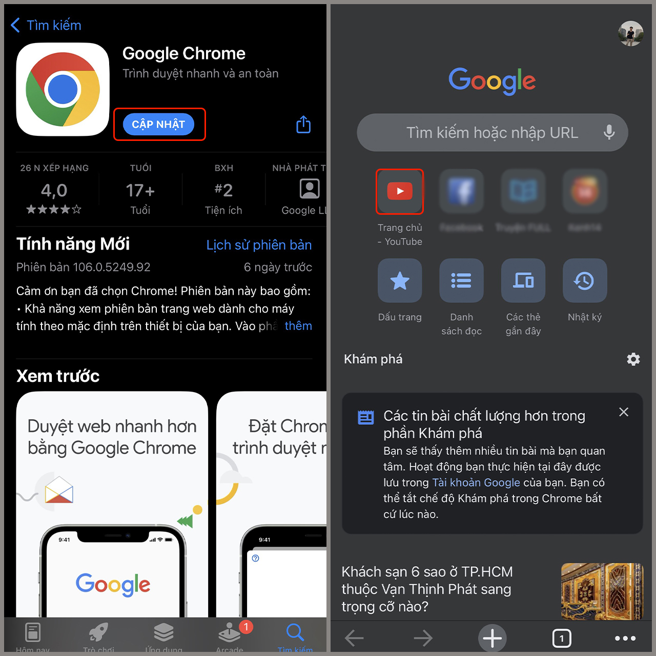 cách vừa xem Youtube vừa lướt web