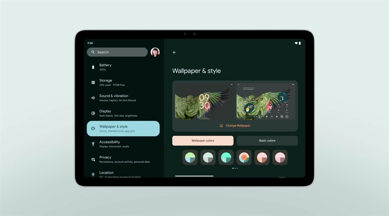 Tối ưu giao diện Cài đặt