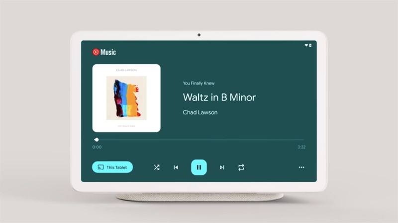 Giao diện YouTube Music trên Pixel Tablet