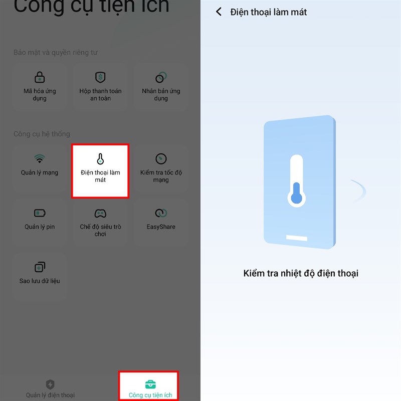 Cách kiểm tra nhiệt độ trên Vivo V25