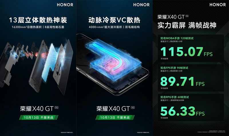Honor X40 GT trang bị hệ thống tản nhiệt chất lượng cao Honor X40 GT trang bị hệ thống tản nhiệt chất lượng cao