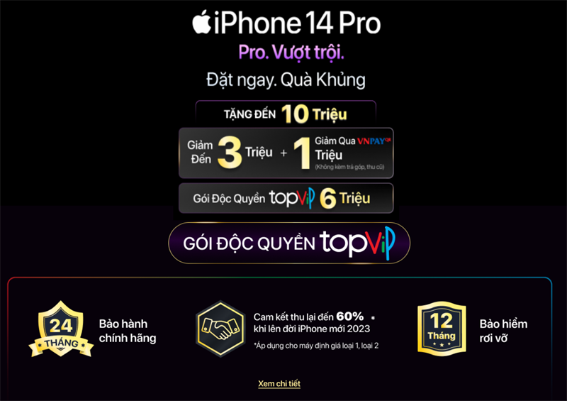Đặt trước iPhone 14 Series, khách hàng nhận được quà tặng khủng lên tới 10 triệu đồng