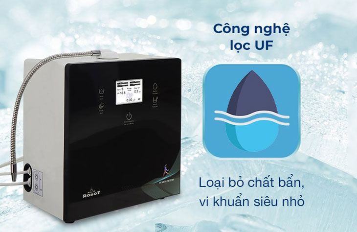 Máy lọc nước điện giải Robot Iron Prince 37X KG (Imei) được trang bị công nghệ lọc UF Korea hiện đại, an toàn